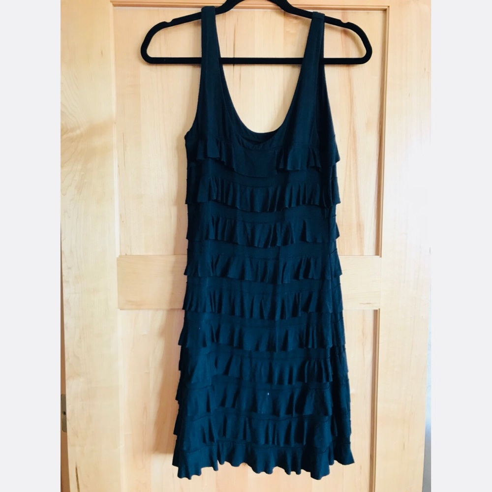 Black Ruffled Express Dress Size XS